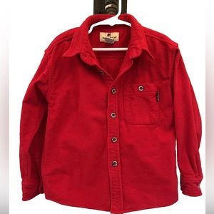 Vintage Woolrich Shirt Jacket Button Up Youth Size S (6-7) Chamois Red